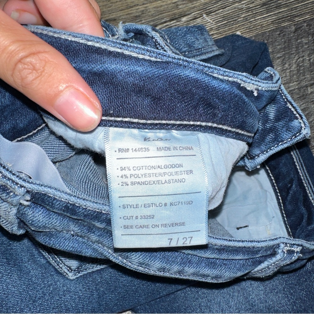 KANCAN dark wash Dana high rise ankle skinny jeans 27 - Picture 5 of 8